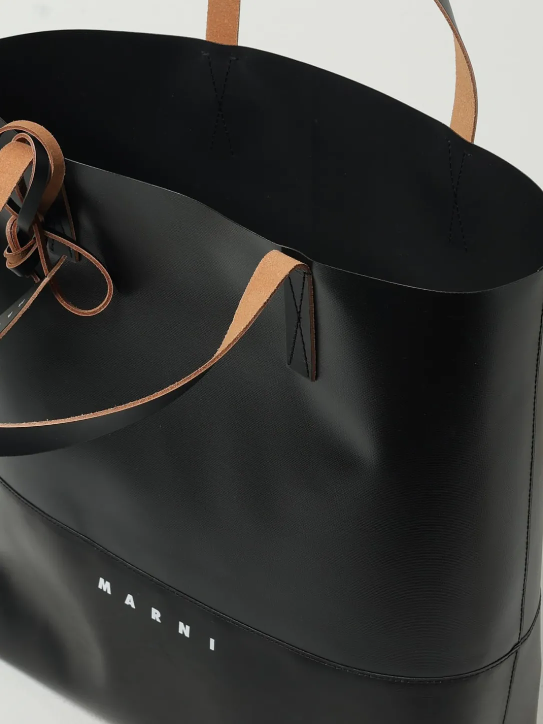 Borsa Tote Tribeca in pelle sintetica con logo Marni