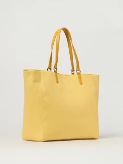 Borsa Twinset in canvas di cotone con logo ricamato