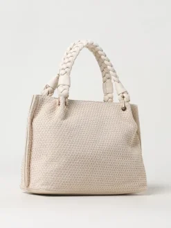 Borsa Twinset in rafia e pelle sintetica