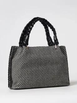 Borsa Twinset in rafia e pelle sintetica