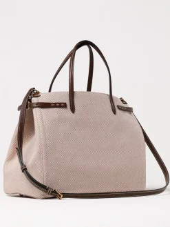Borsa VLogo Signature Valentino Garavani in canvas di cotone e pelle