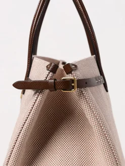 Borsa VLogo Signature Valentino Garavani in canvas di cotone e pelle