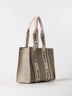 Borsa Woody Chloè in canvas e pelle