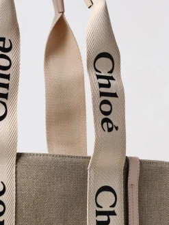 Borsa Woody Chloè in canvas e pelle