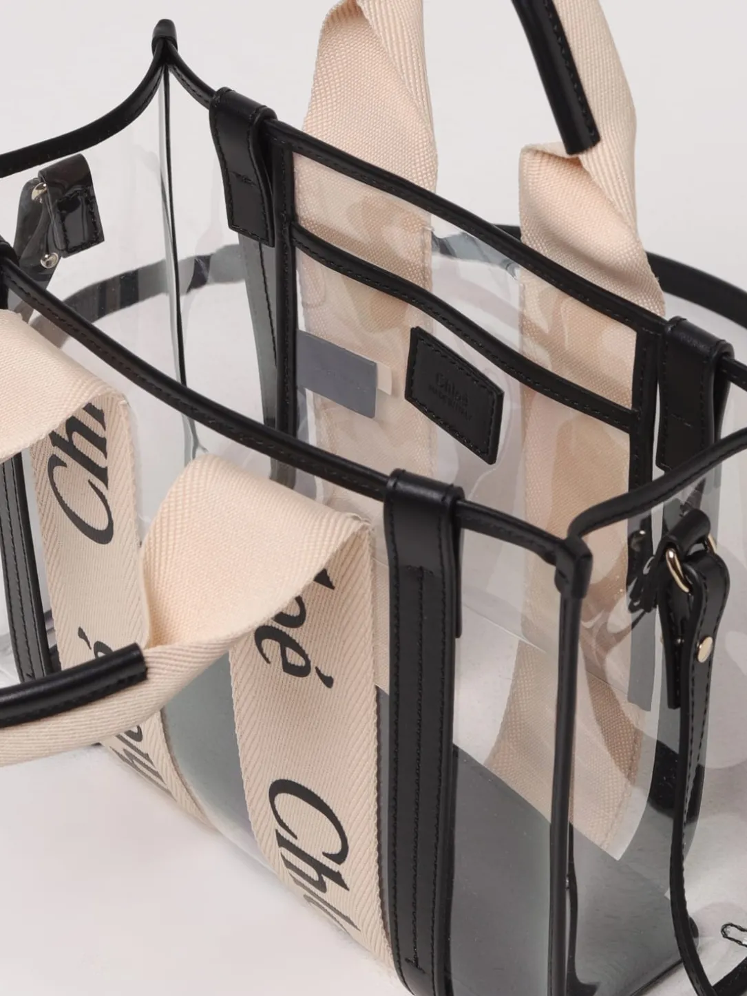 Borsa Woody Chloè in pvc e pelle