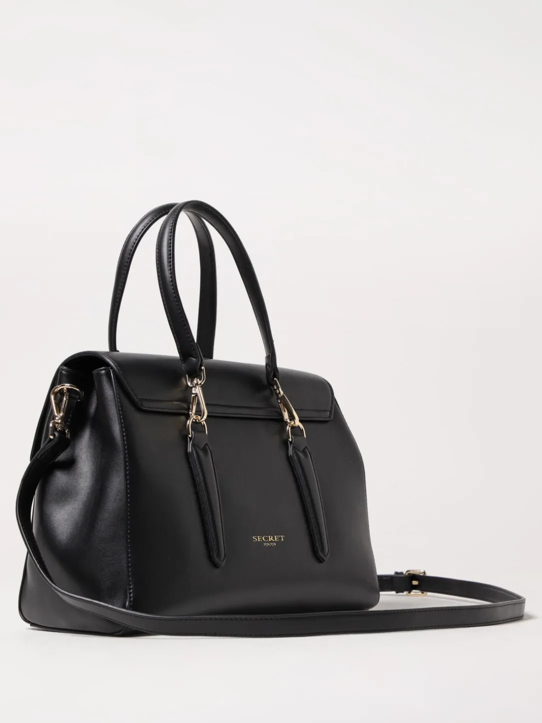 Borsa Yalis Medium Secret Pon-Pon in pelle sintetica