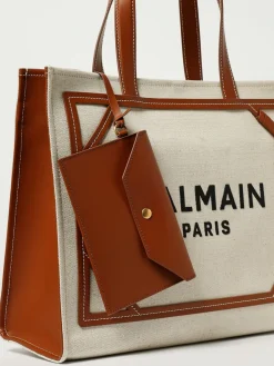 BorsaB-Army 42 Balmain in canvas e pelle