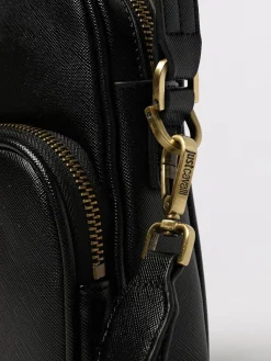 Borsello a tracolla in pelle sintetica con logo Just Cavalli