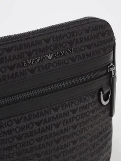 Borsello con logo jacquard Emporio Armani
