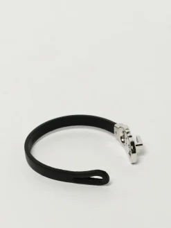 Bracciale Gancini Ferragamo in pelle ed ottone