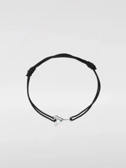 Bracciale Martini Aliita in oro 9kt smaltato e cotone con smeraldo incastonato