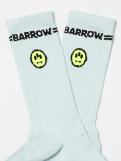 Calze Barrow in cotone stretch con logo jacquard