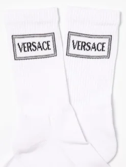 Calze in cotone con logo Versace