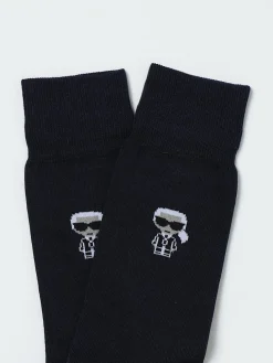 Calze Karl Lagerfeld in cotone stretch con logo jacquard