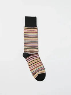 Calze Paul Smith in cotone stretch con stripes all over