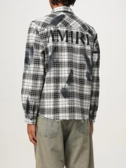 Camicia Amiri in cotone used con stampa check