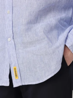 Camicia BD Baggies in misto lino a righe