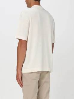 Camicia Boss in maglia di lino e cotone