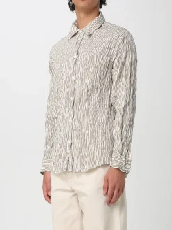 Camicia Bottega Veneta in poliestere effetto stropicciato