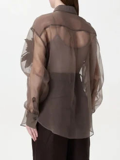 Camicia Brunello Cucinelli in seta con applicazione