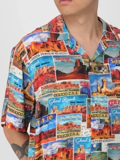 Camicia casual Champion in viscosa stampata