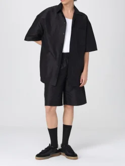 Camicia casual Gucci in misto seta con stampa monogram