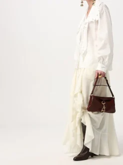 Camicia Chloé in cotone con inserti in pizzo