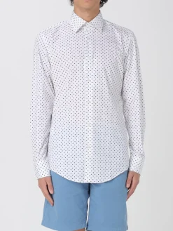 Camicia classica Boss in cotone stretch a pois