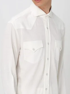 Camicia classica Brunello Cucinelli in popeline di cotone