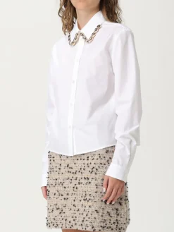 Camicia classica Fabiana Filippi in popeline con dettaglio chain
