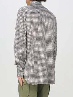 Camicia classica Kiton in cotone con stampa