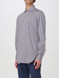 Camicia classica Kiton in cotone stampato