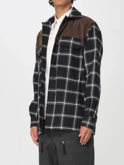 Camicia country in cotone e camoscio McQueen