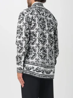 Camicia Dolce & Gabbana in cotone con stampa Maioliche