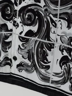 Camicia Dolce & Gabbana in denim con stampa Maioliche