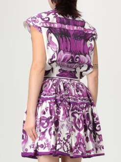 Camicia Dolce & Gabbana in cotone con stampa Maiolica