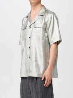 Camicia Dries Van Noten in tessuto lamè