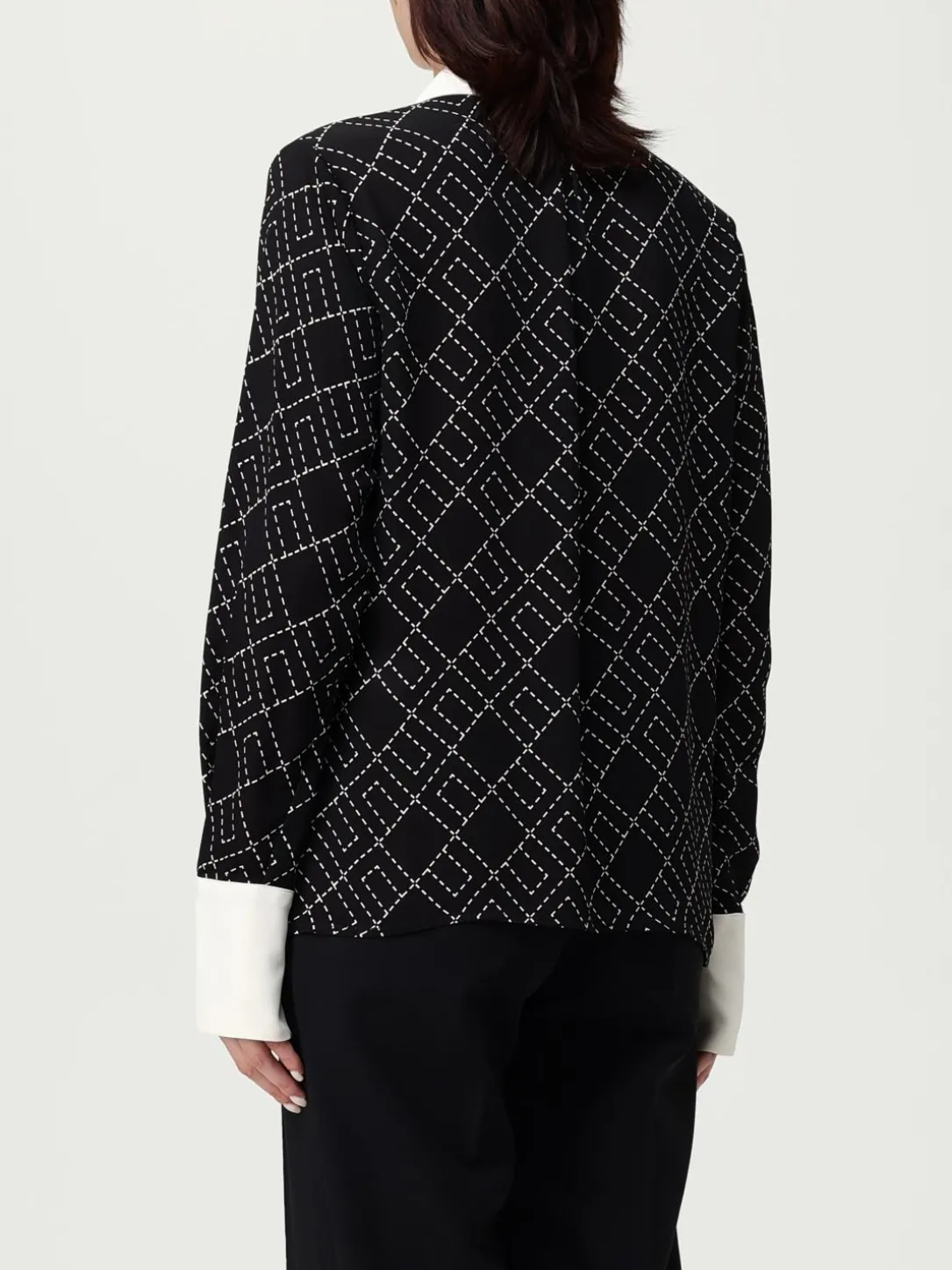 Camicia Elisabetta Franchi in viscosa con monogram