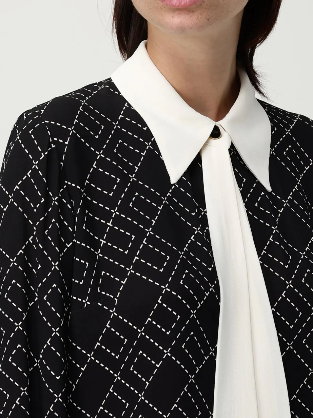 Camicia Elisabetta Franchi in viscosa con monogram