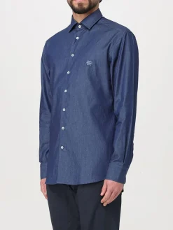 Camicia Etro in cotone con logo ricamato