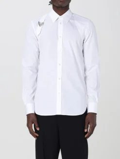 Camicia in cotone con fibbia McQueen