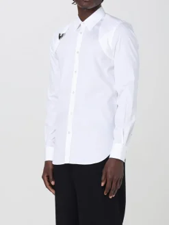 Camicia in cotone con fibbia McQueen