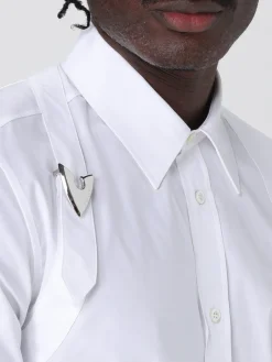 Camicia in cotone con fibbia McQueen