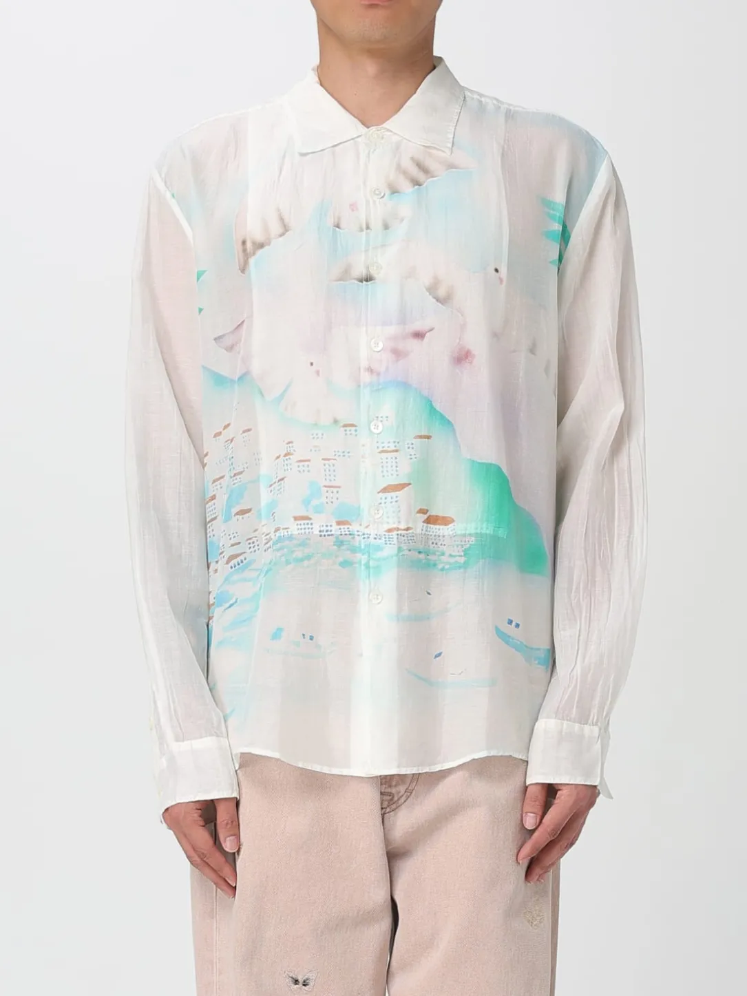 Camicia in misto seta stampata Our Legacy