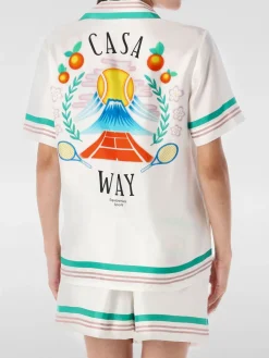 Camicia in seta stampata Casablanca