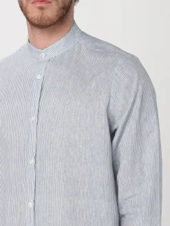 Camicia Manuel Ritz in cotone e lino a righe