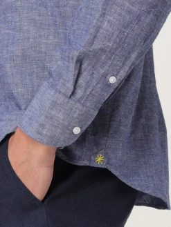 Camicia Manuel Ritz in cotone e lino