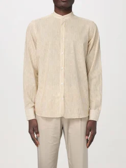 Camicia Manuel Ritz in cotone e lino a righe