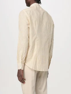 Camicia Manuel Ritz in cotone e lino a righe