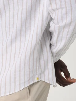 Camicia Manuel Ritz in lino e cotone a righe